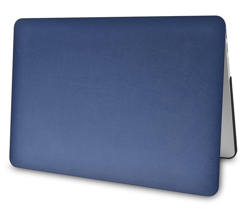 KECC Compatible with MacBook Pro 16 inch Case 2020 2019 Release A2141 with Touch Bar Protective Italian Leather Hard Shell Case, Navy Blue Leather - Image 5